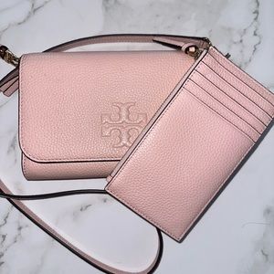 Pink Tory Burch Crossbody and Wallet